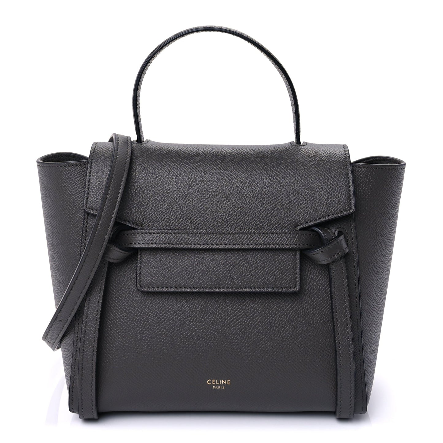Celine Grained Calfskin Nano Belt Bag Grey