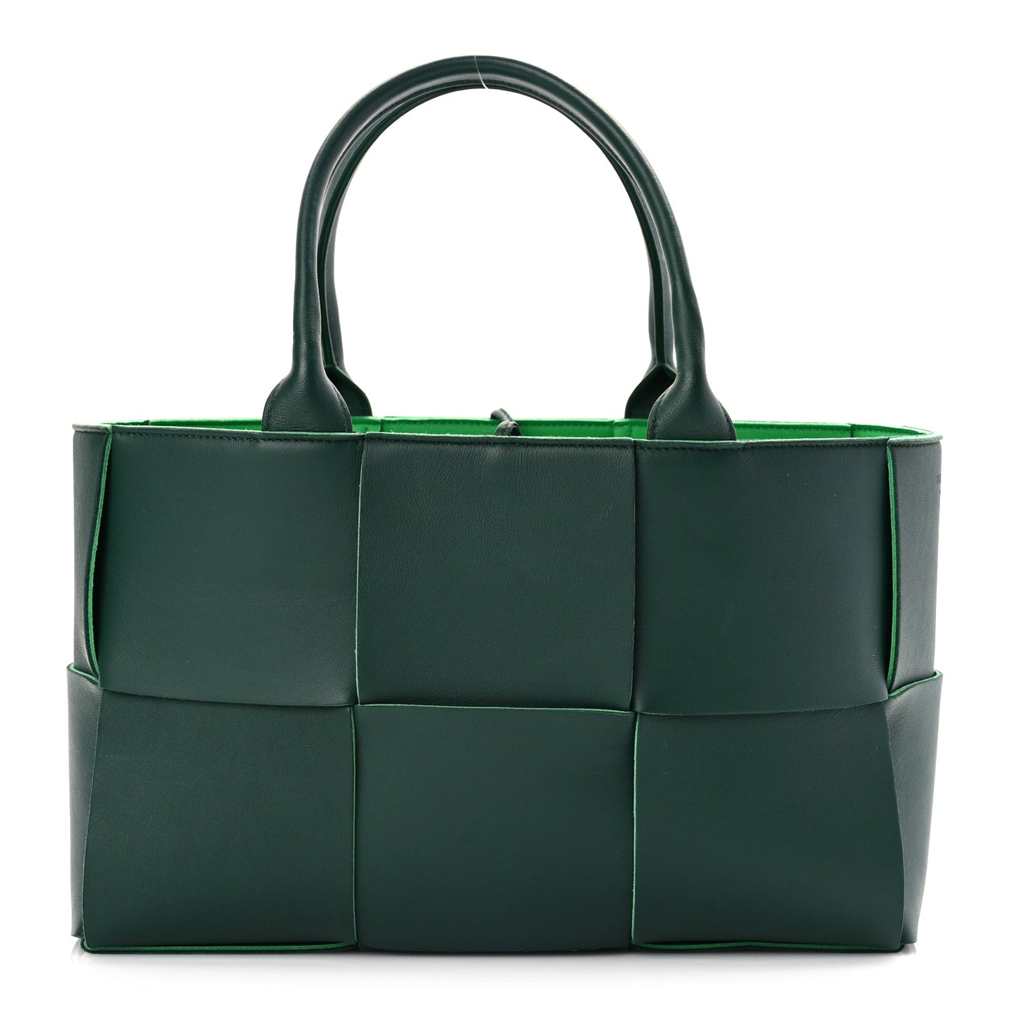 Bottega Veneta Calfskin Maxi Intrecciato Small Arco Tote Raintree