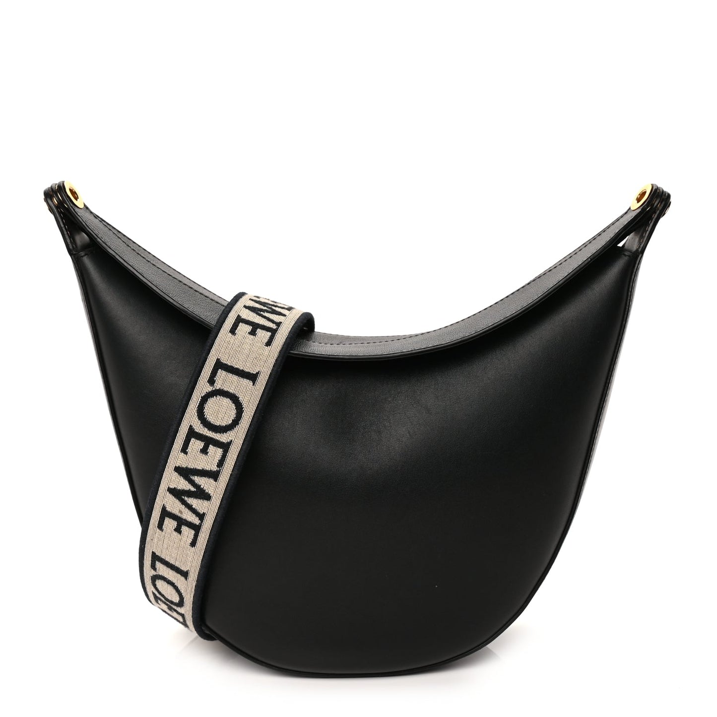 Loewe Satin Calfskin Jacquard Luna Bag  Black
