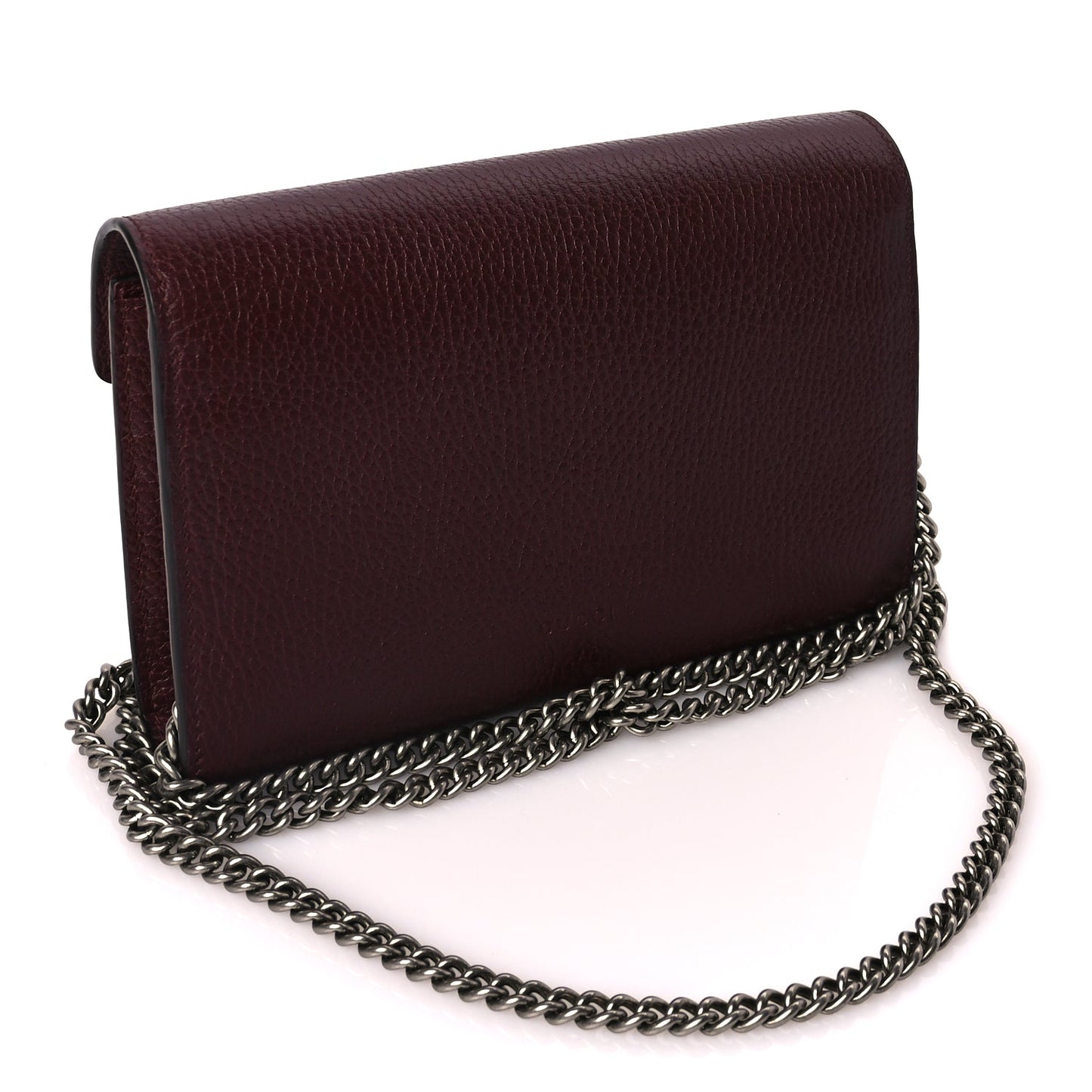 Gucci GUCCI Dollar Calfskin Crystal Mini Dionysus Chain Wallet Vintage Bordeaux Vintage Bordeaux