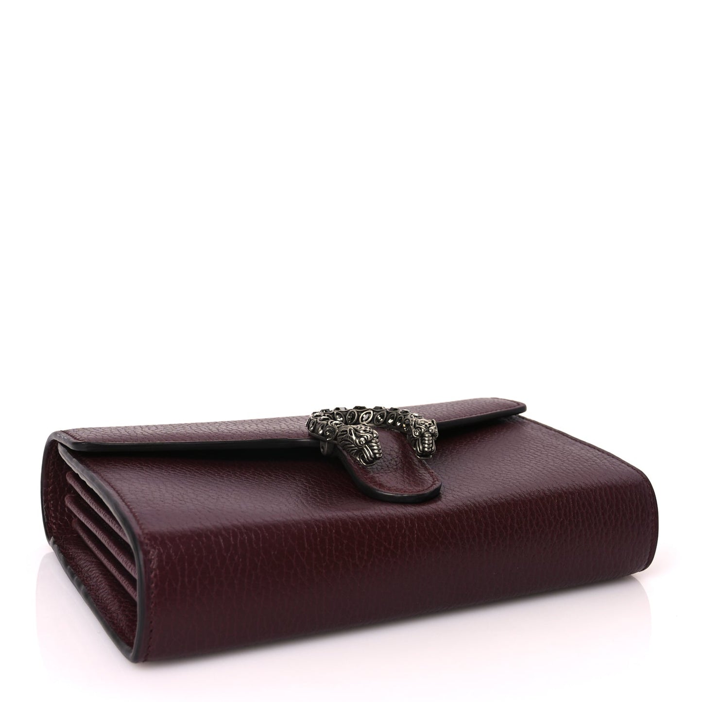 Gucci GUCCI Dollar Calfskin Crystal Mini Dionysus Chain Wallet Vintage Bordeaux Vintage Bordeaux