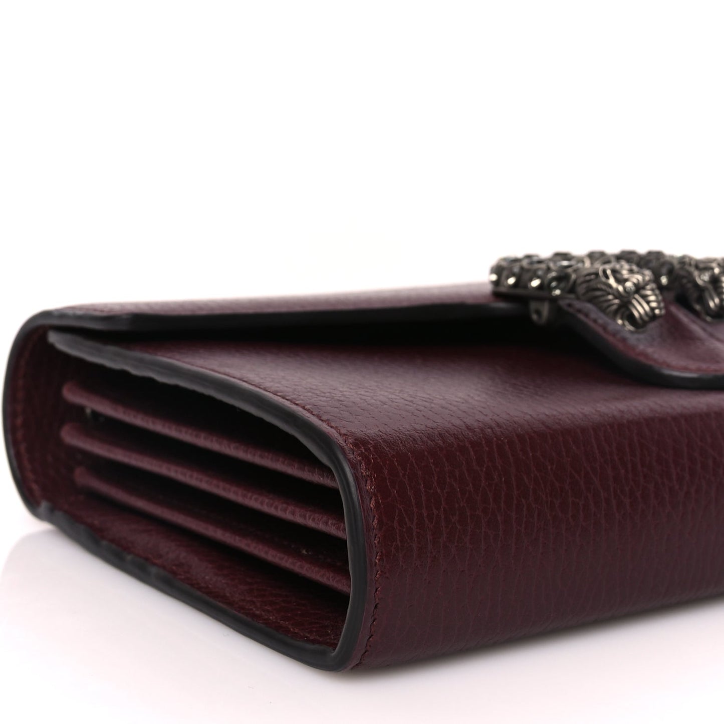 Gucci GUCCI Dollar Calfskin Crystal Mini Dionysus Chain Wallet Vintage Bordeaux Vintage Bordeaux