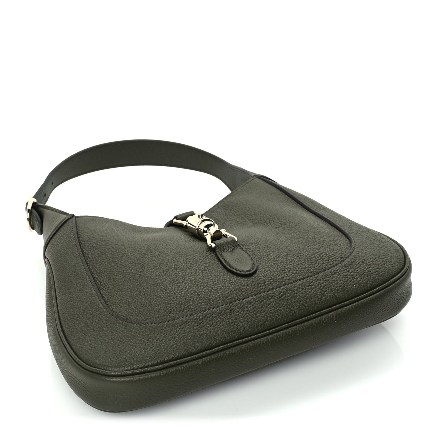 Gucci Grained Calfskin Medium Jackie 1961 Hobo  Forest Green