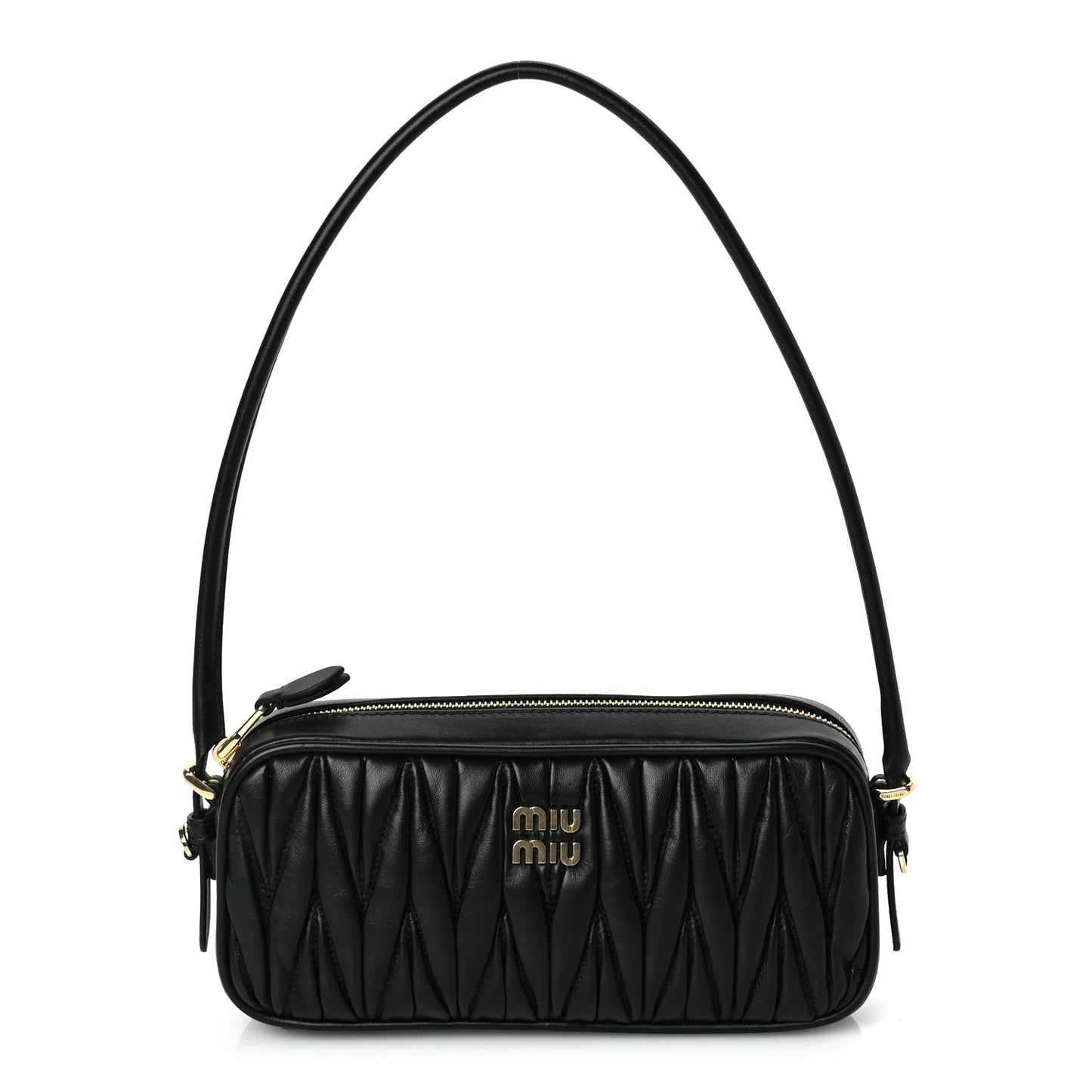 Miu Miu Nappa Matelasse Pouch Black