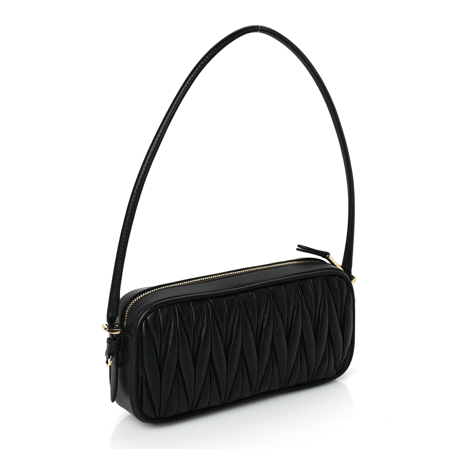 Miu Miu Nappa Matelasse Pouch Black