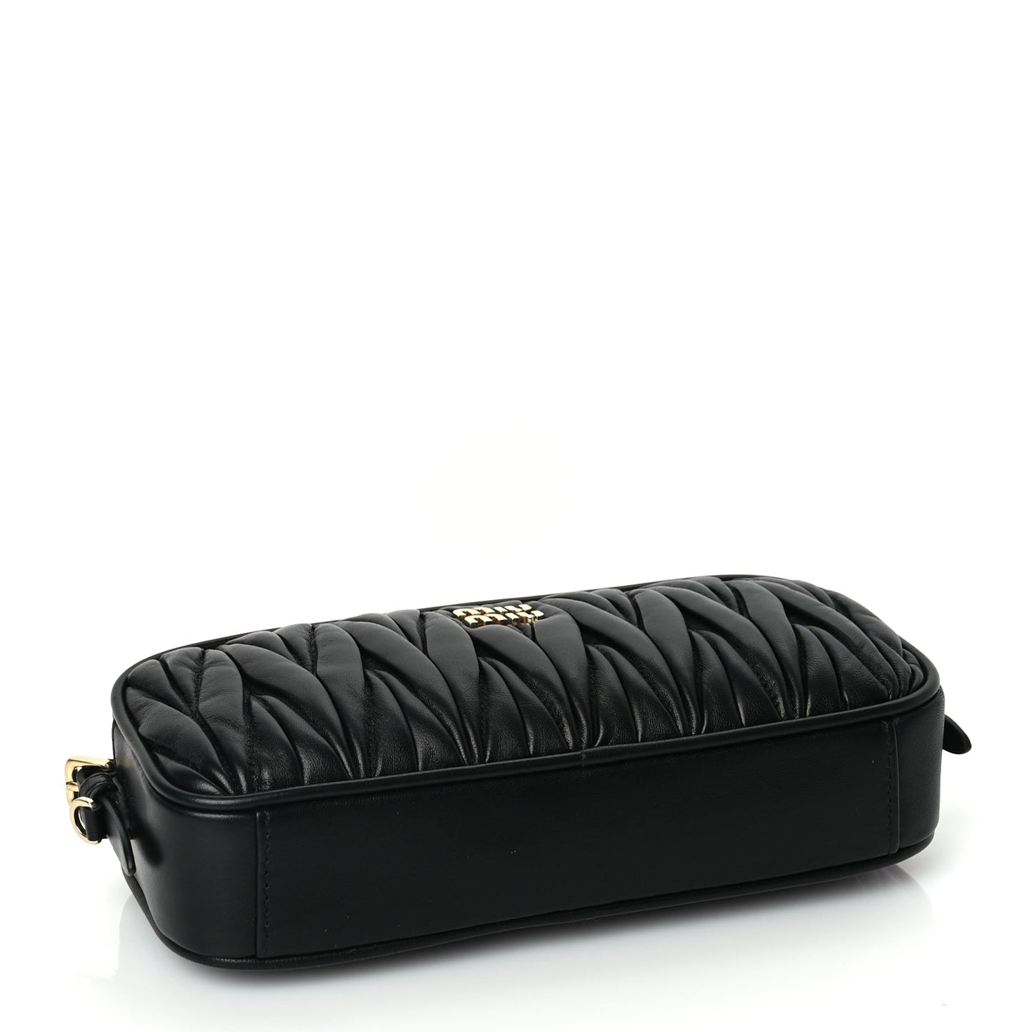 Miu Miu Nappa Matelasse Pouch Black