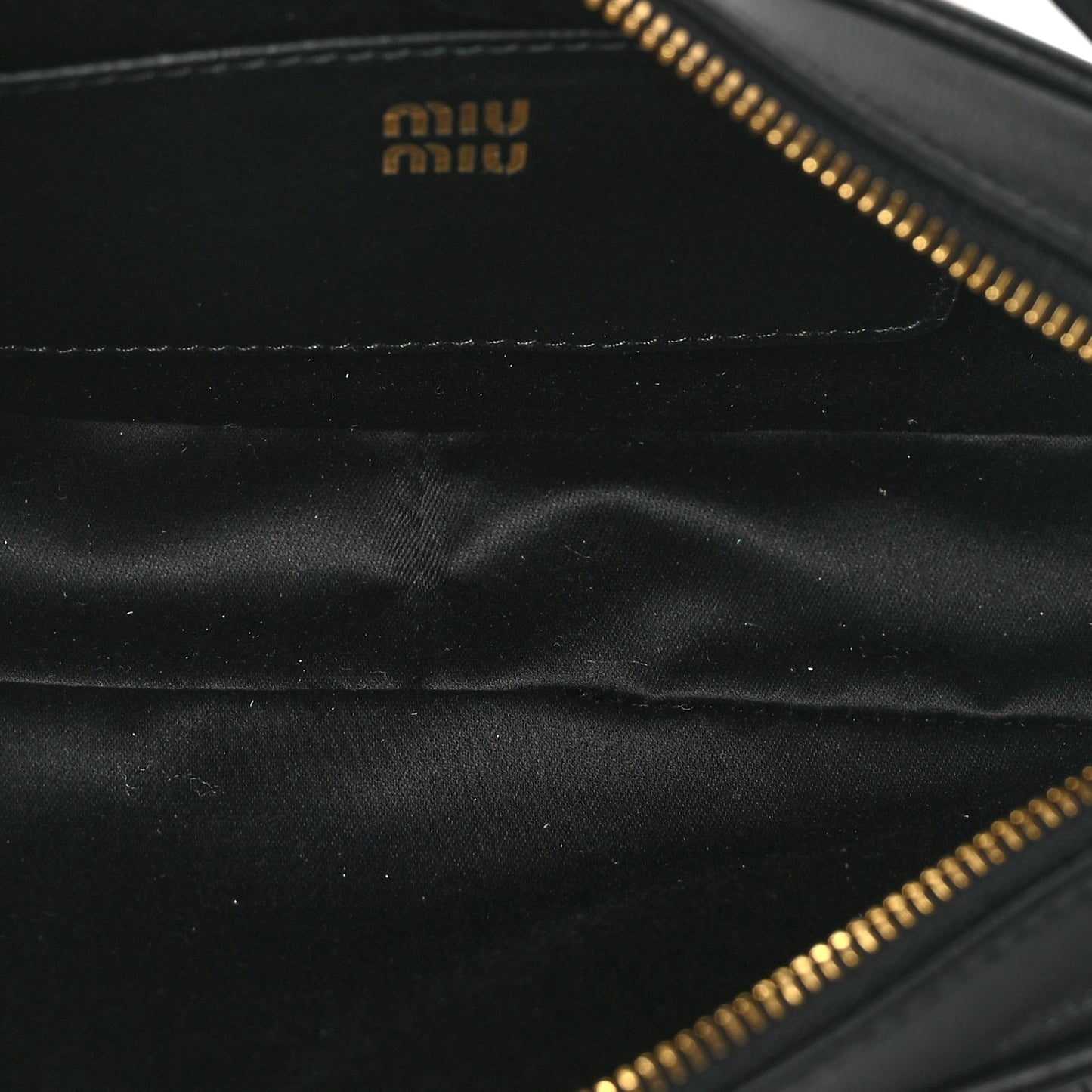 Miu Miu Nappa Matelasse Pouch Black