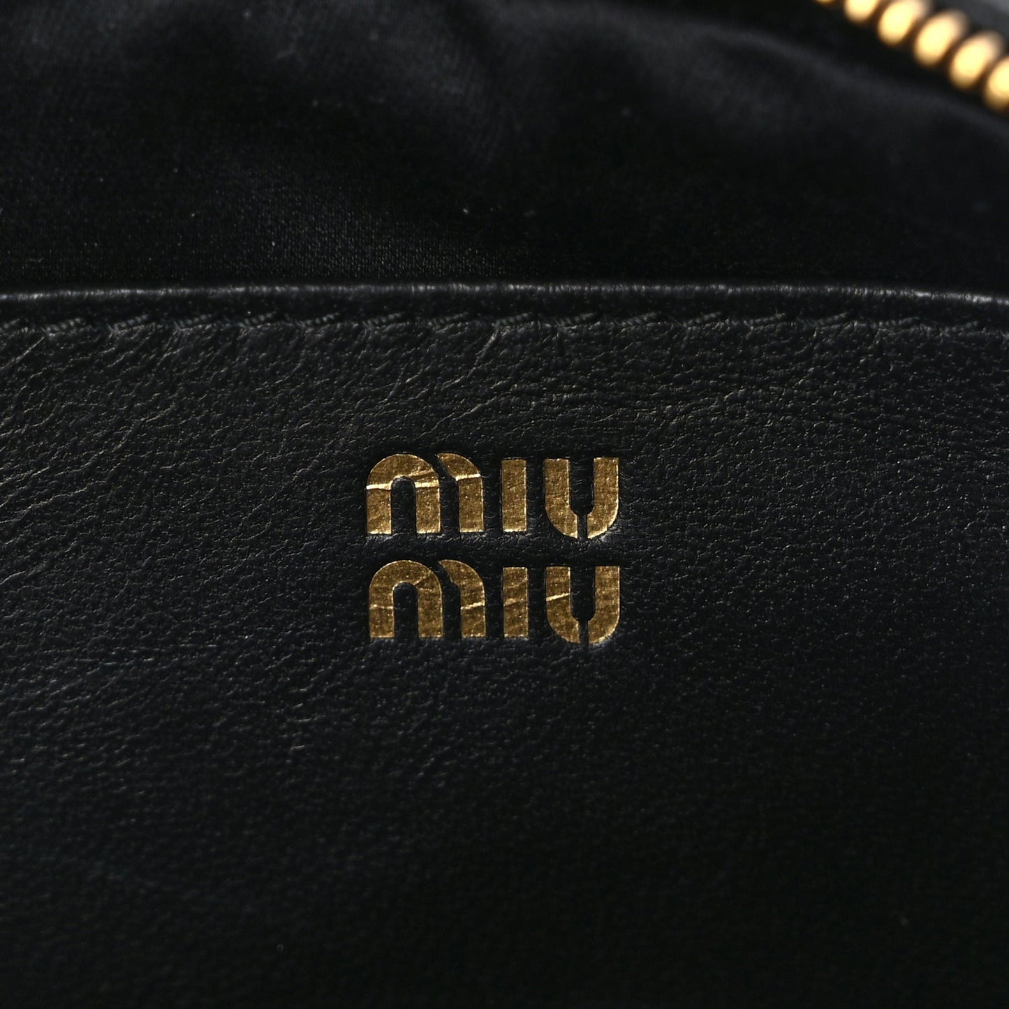 Miu Miu Nappa Matelasse Pouch Black