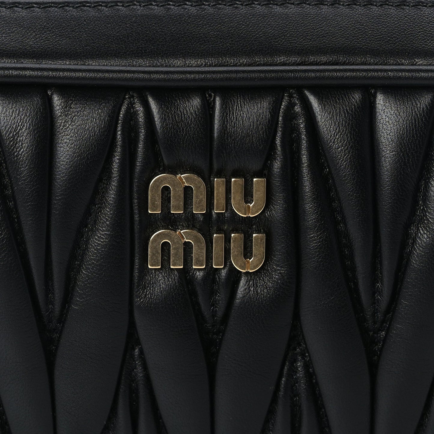 Miu Miu Nappa Matelasse Pouch Black