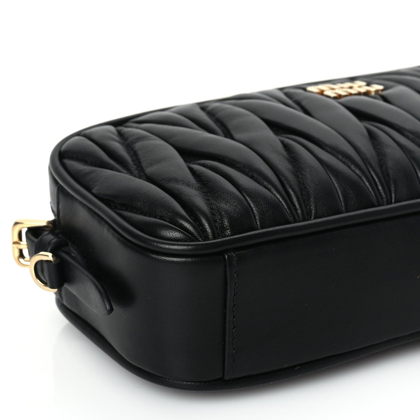 Miu Miu Nappa Matelasse Pouch Black