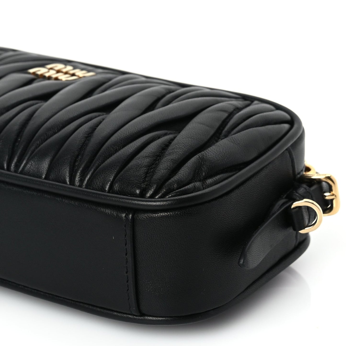 Miu Miu Nappa Matelasse Pouch Black