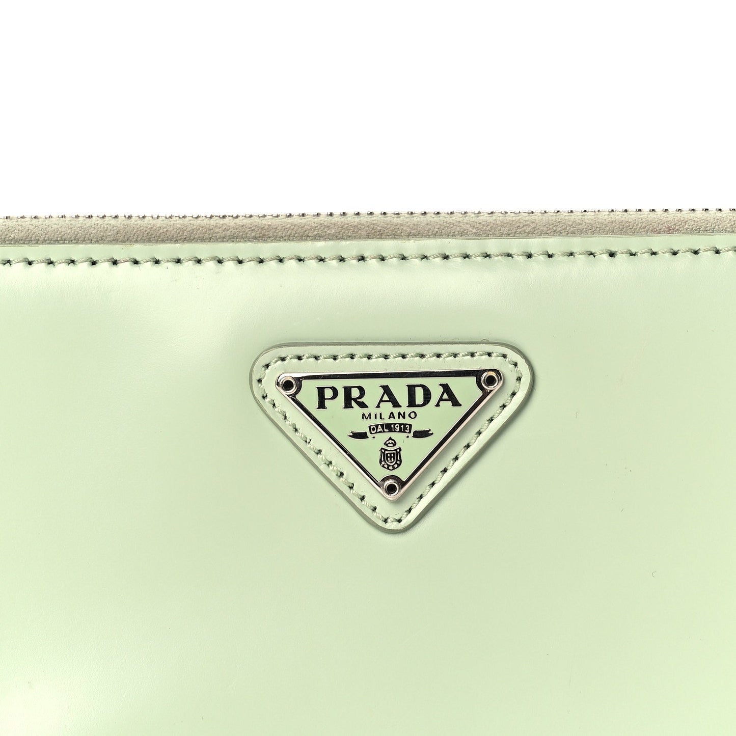 Prada Spazzolato Mini Shoulder Bag  Vert Olive