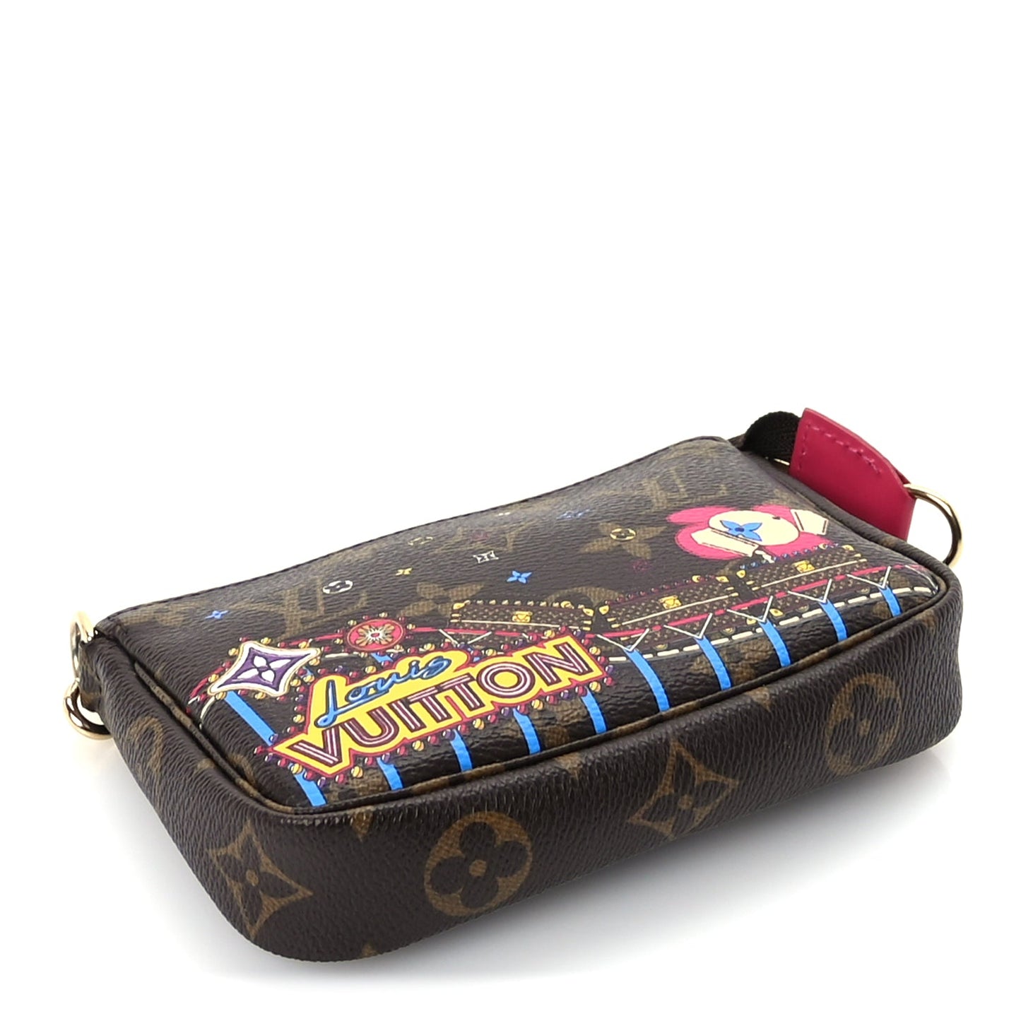 Louis Vuitton Monogram 2020 Christmas Animation Roller Coaster Mini Pochette Accessories Pivoine