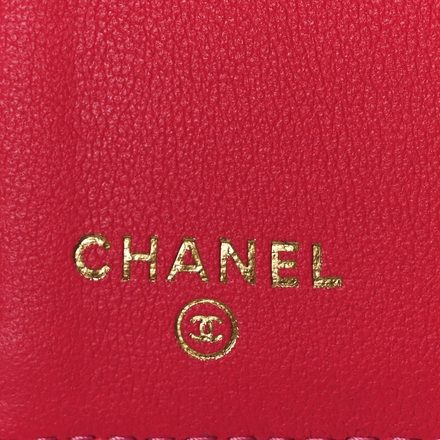 Chanel Lambskin Quilted Tri-Fold Flap Wallet Pink