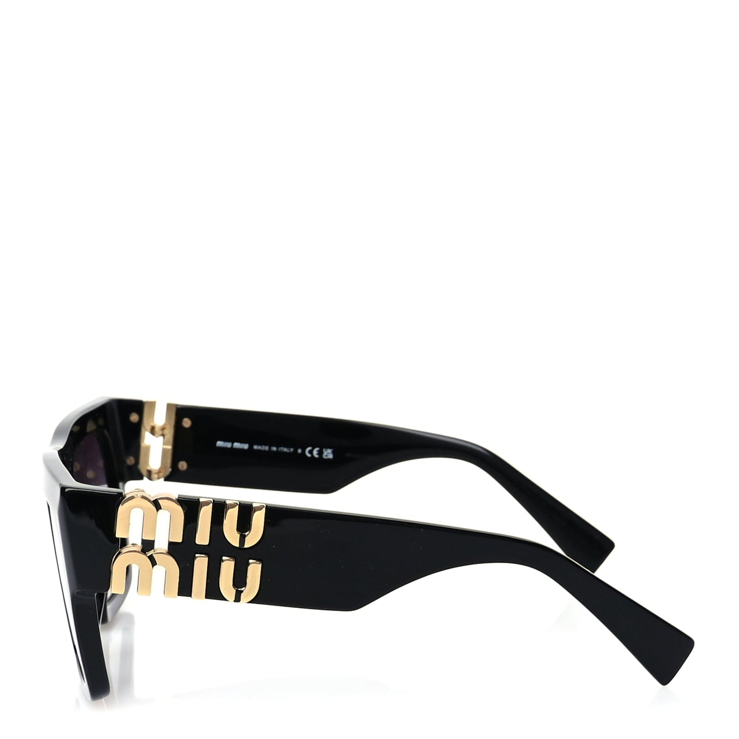 Miu Miu Acetate Rectangle Sunglasses SMU 10W Black