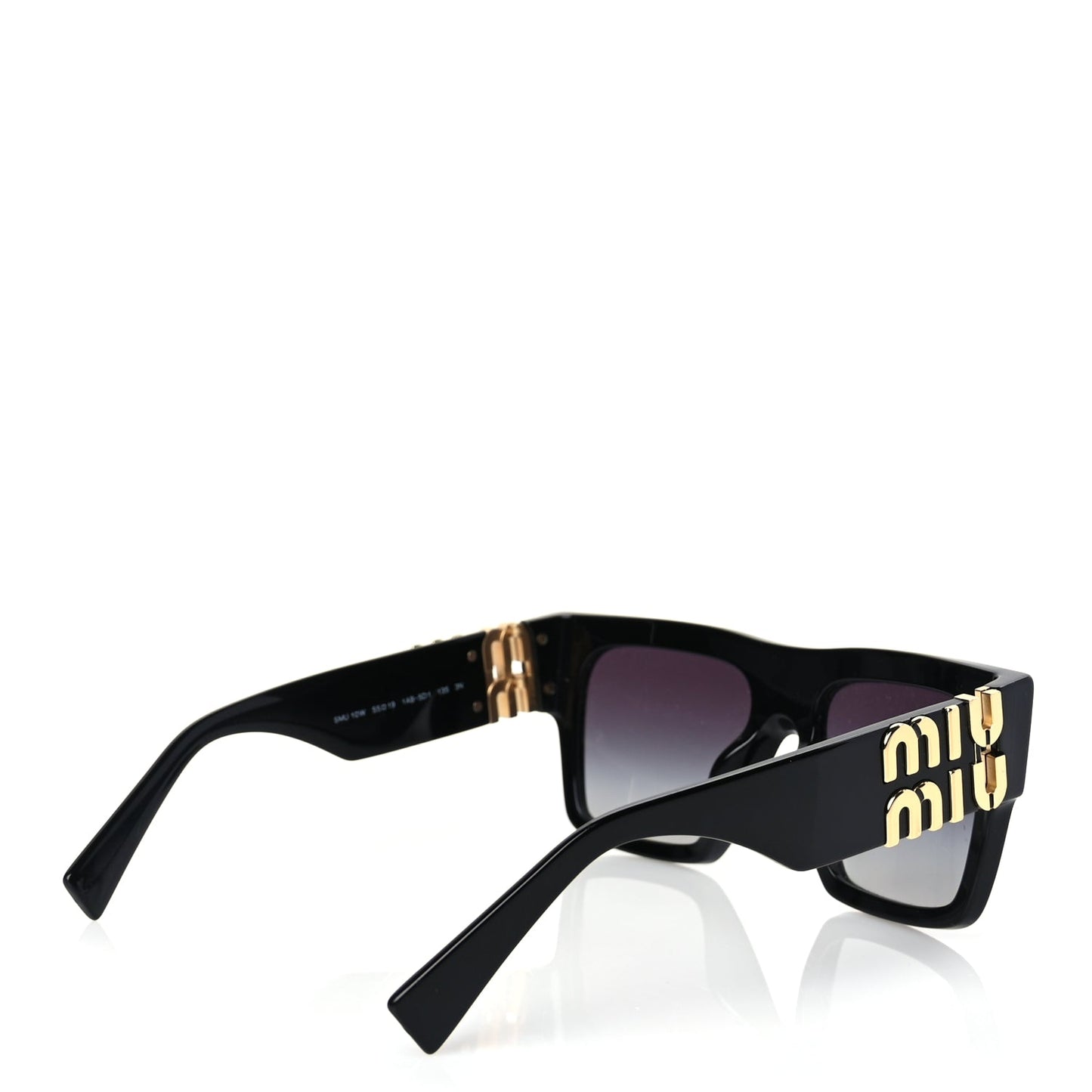 Miu Miu Acetate Rectangle Sunglasses SMU 10W Black