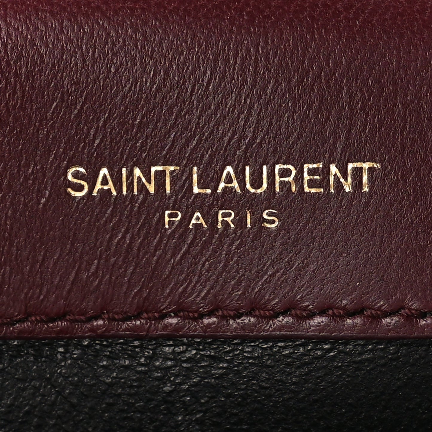 Saint Laurent Lambskin Matelasse Monogram Medium Vicky Chain Bag Dark Legion Red