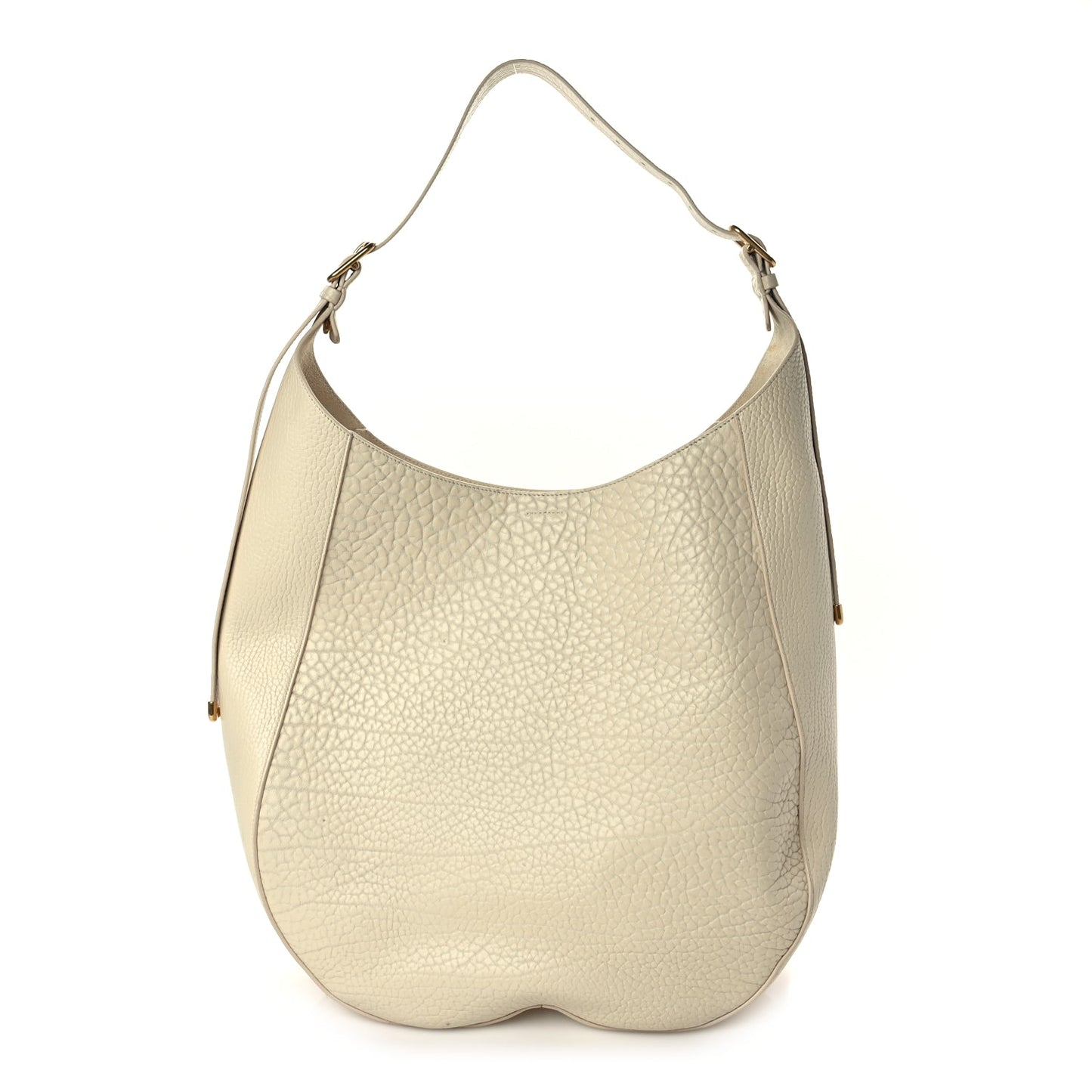 Burberry Signature Grain Extra Large Chess Shoulder Bag Pearl