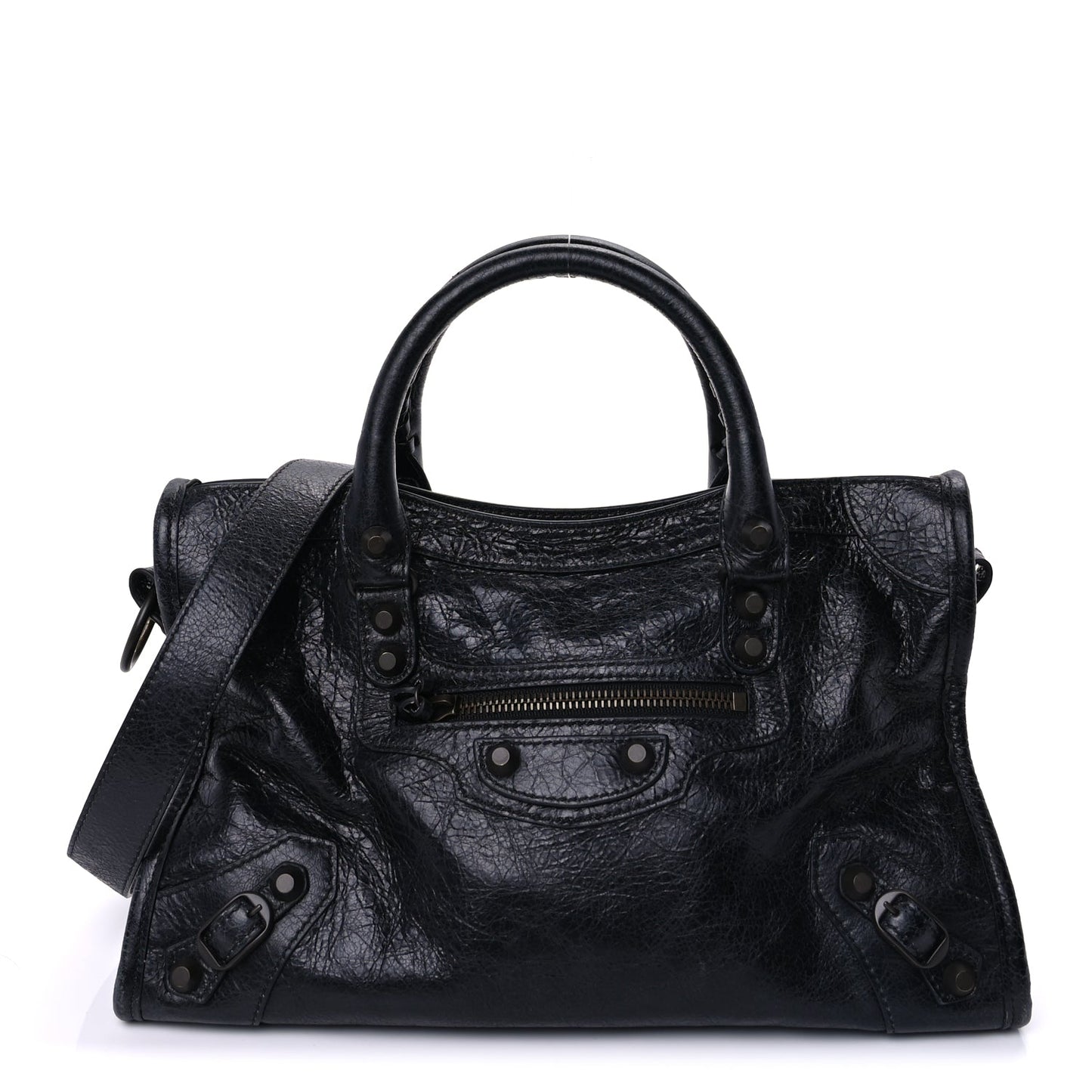 Balenciaga Agneau Arena Classic Hardware Small Le City  Black