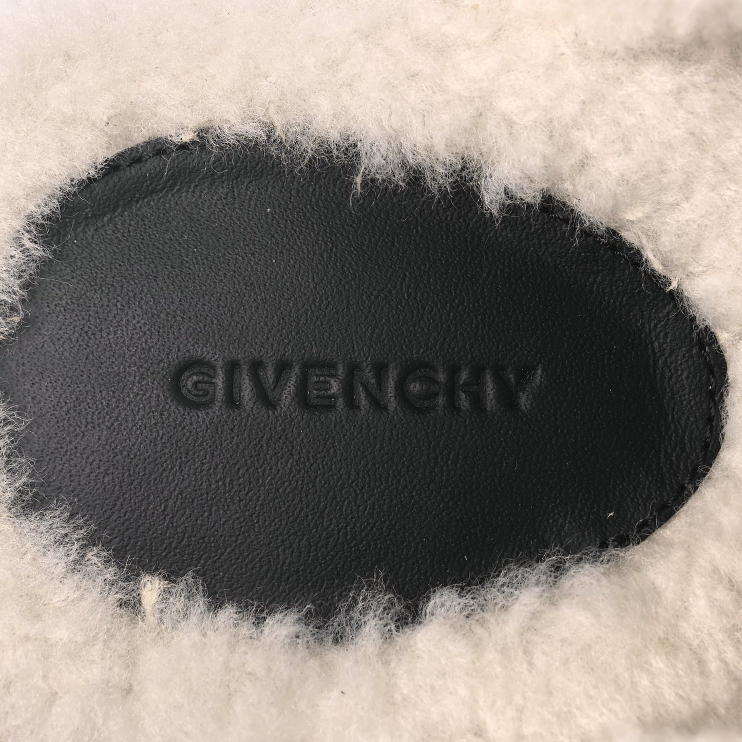Givenchy Calfskin Shearling Studded Platform Clogs 38 Black