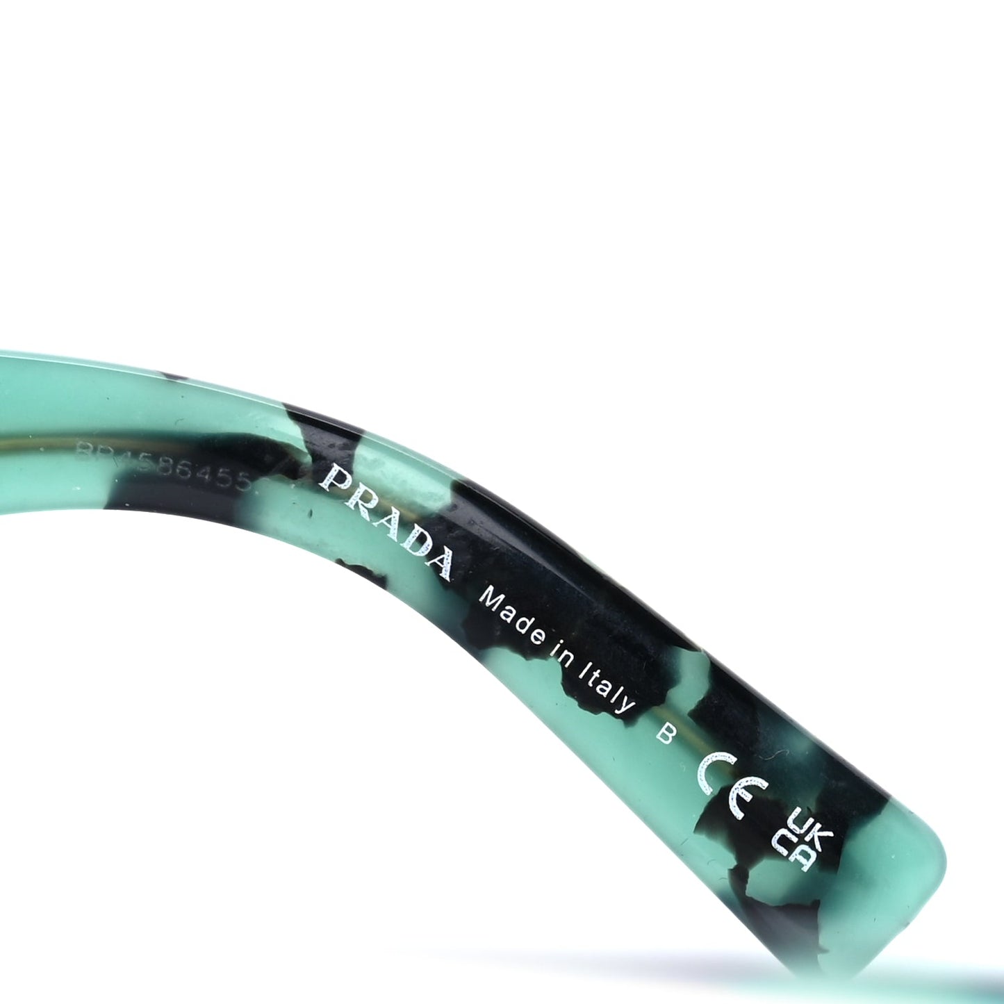 Prada Acetate Symbole Sunglasses SPR 15Y Tortoise Green