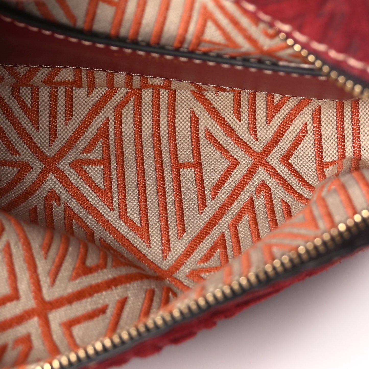 Chloe Suede Mini Daria Chain Bag Red