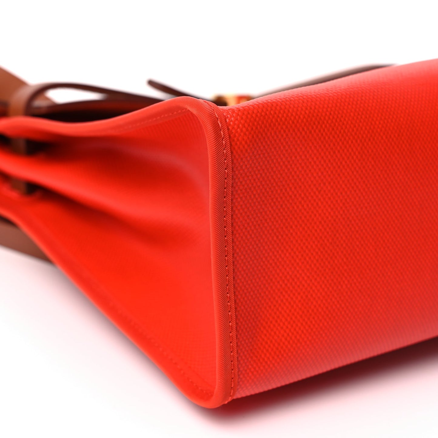 Hermes Toile H Berline Vache Hunter Herbag Zip 31 PM Orange Mecano Fauve