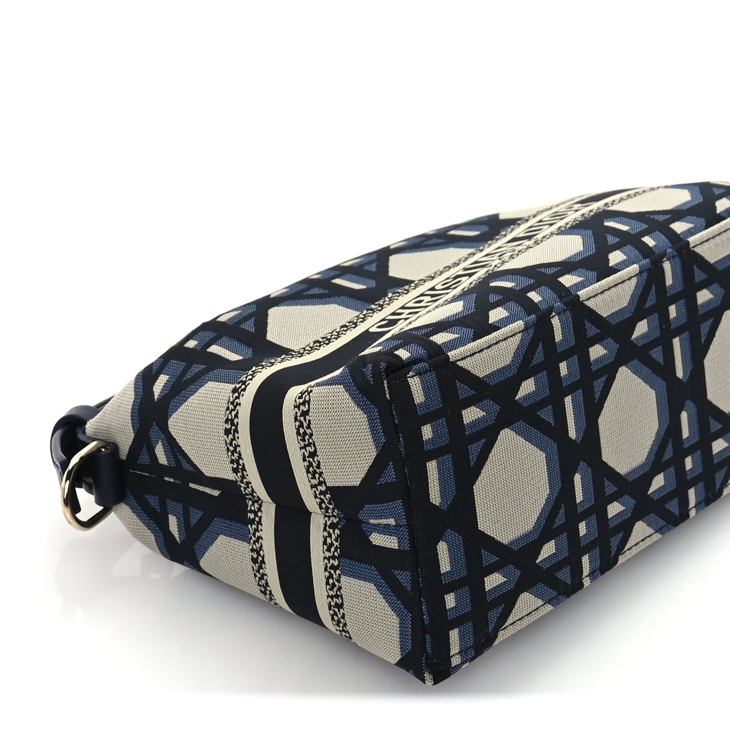 Christian Dior Technical Fabric Macrocannage DiorTravel Nomad Pouch  Beige Blue