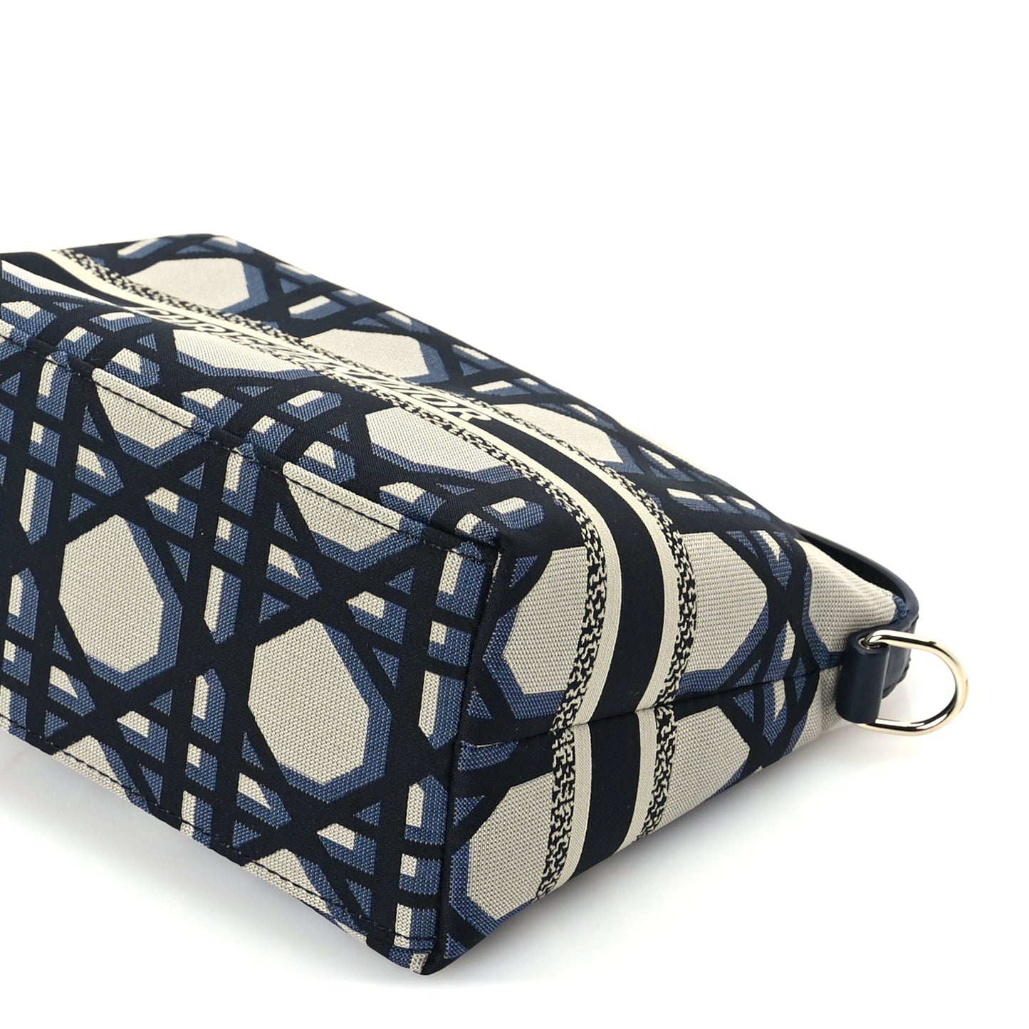 Christian Dior Technical Fabric Macrocannage DiorTravel Nomad Pouch  Beige Blue