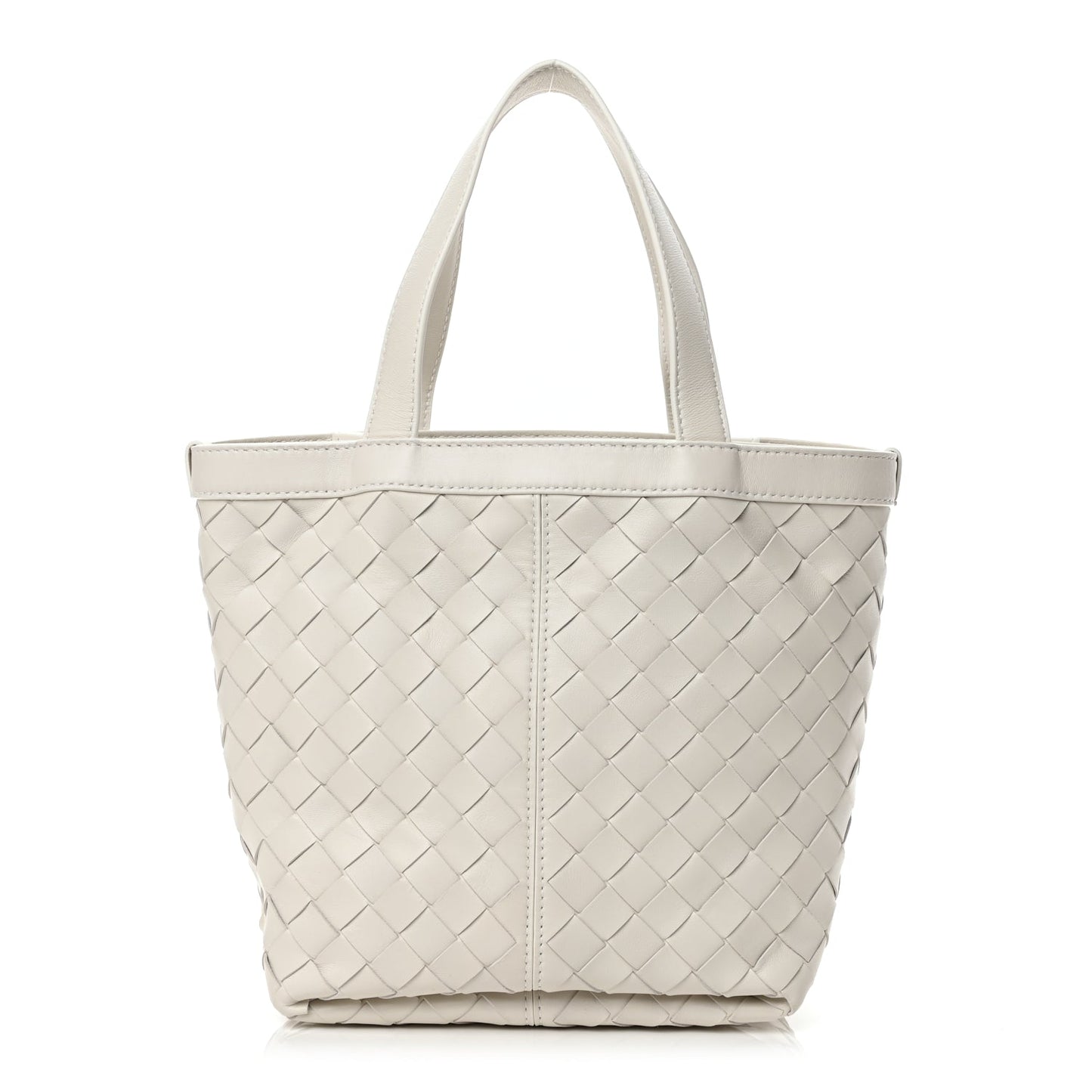 Bottega Veneta Nappa Intrecciato Small Flip Flap Tote Chalk