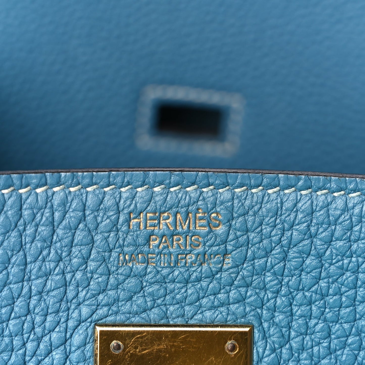 Hermes Togo Birkin 40 Blue Jean