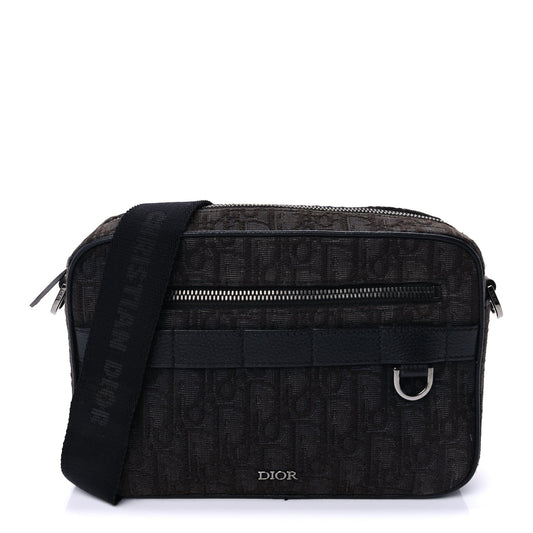 Christian Dior HOMME Oblique Safari Messenger Black