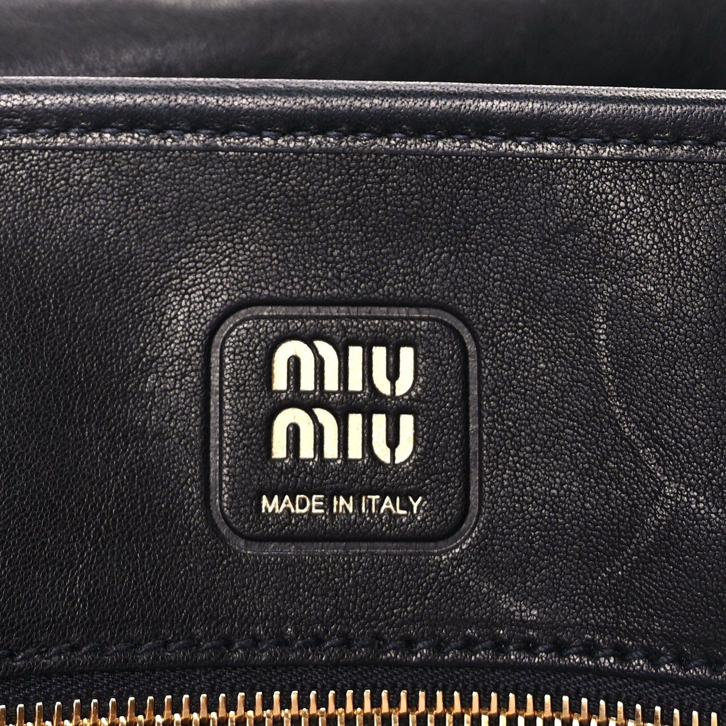 Miu Miu Nappa Medium Aventure Bag  Black