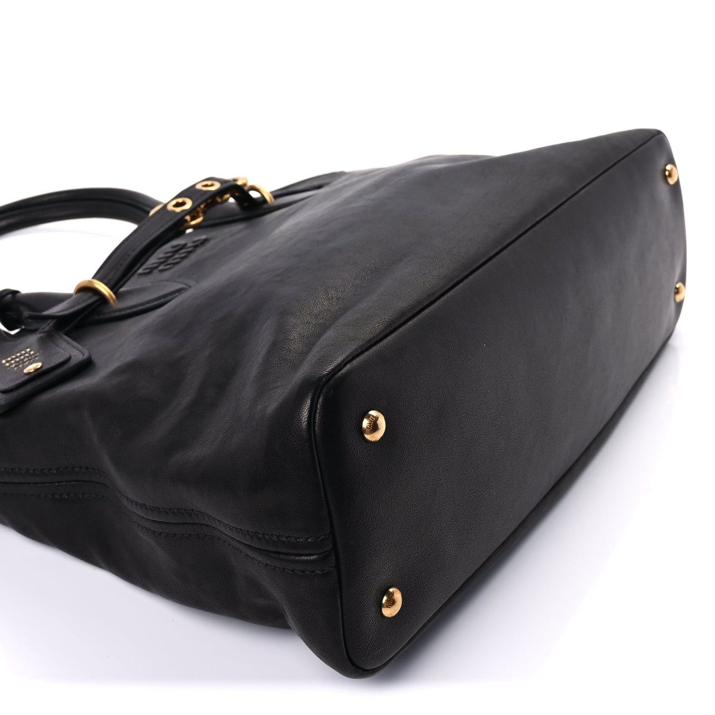 Miu Miu Nappa Medium Aventure Bag  Black
