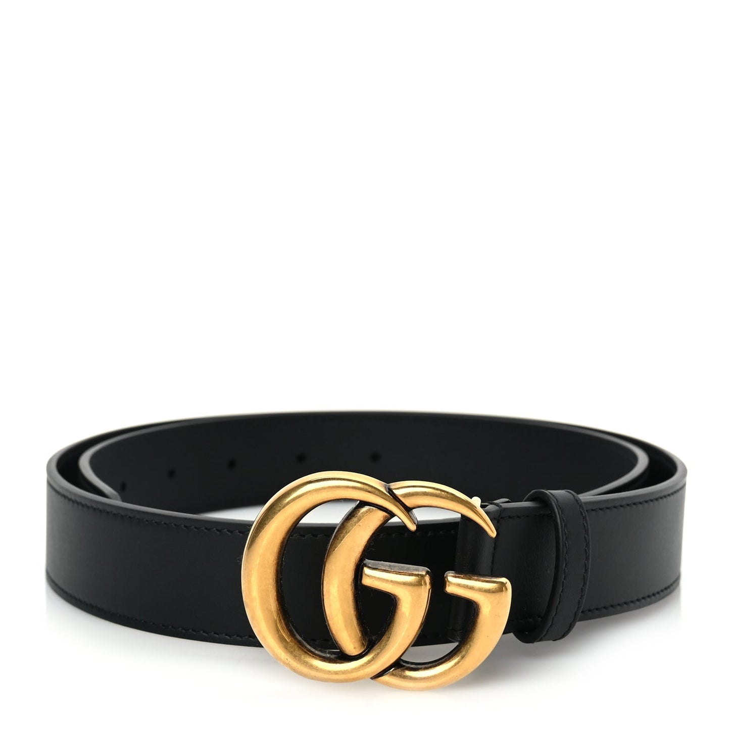 Gucci Calfskin Double G 30mm Belt 90 36 Black