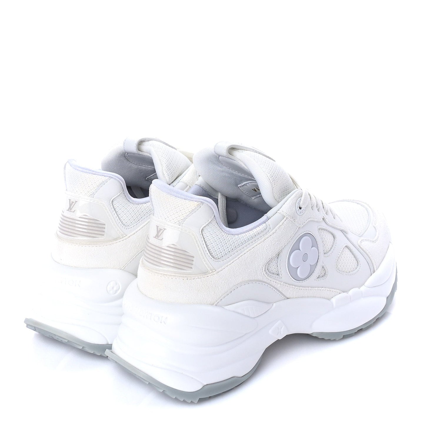 Louis Vuitton Calfskin Run 55 Sneakers 38.5 White