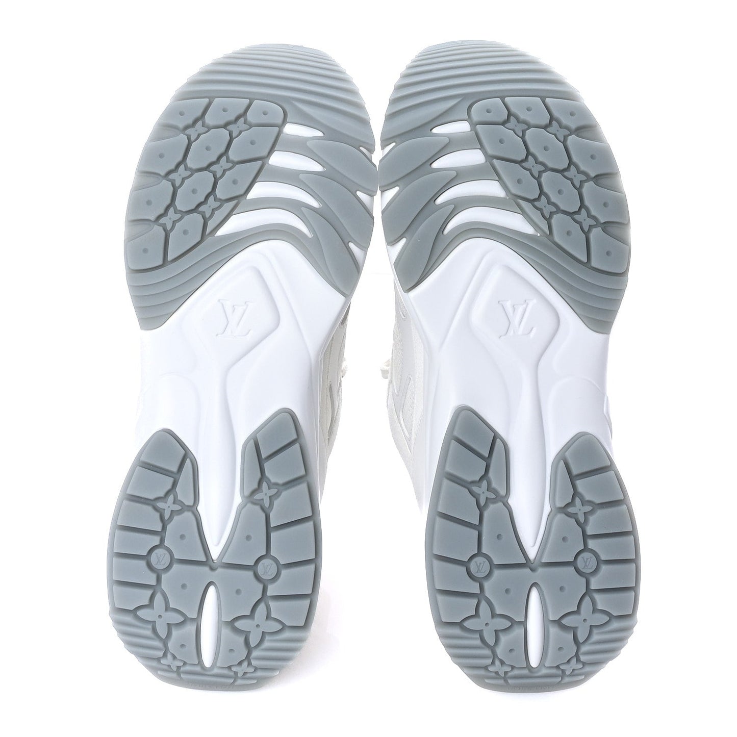 Louis Vuitton Calfskin Run 55 Sneakers 38.5 White