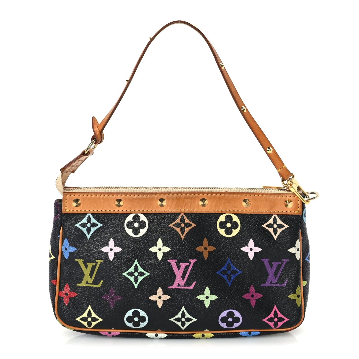 Louis Vuitton Monogram Multicolor Pochette Accessories  Black