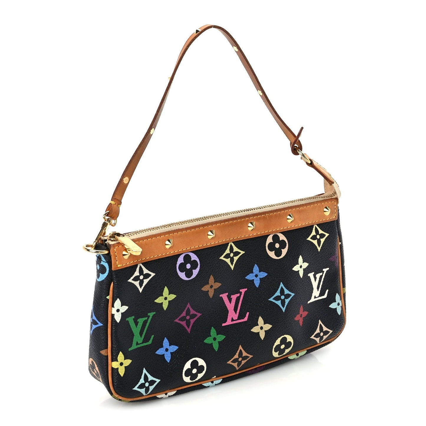 Louis Vuitton Monogram Multicolor Pochette Accessories  Black