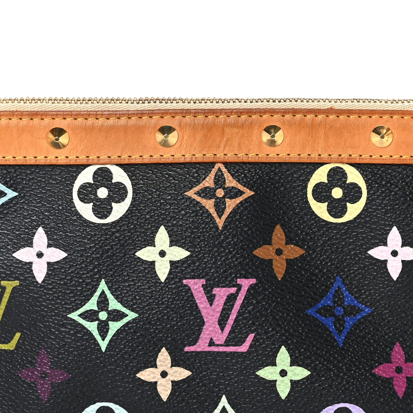 Louis Vuitton Monogram Multicolor Pochette Accessories  Black