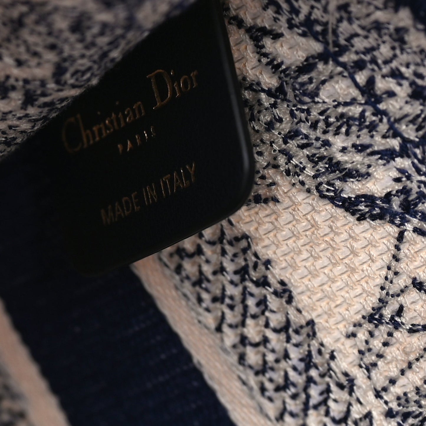 Christian Dior Canvas Embroidered Mini Toile De Jouy Book Tote  Blue