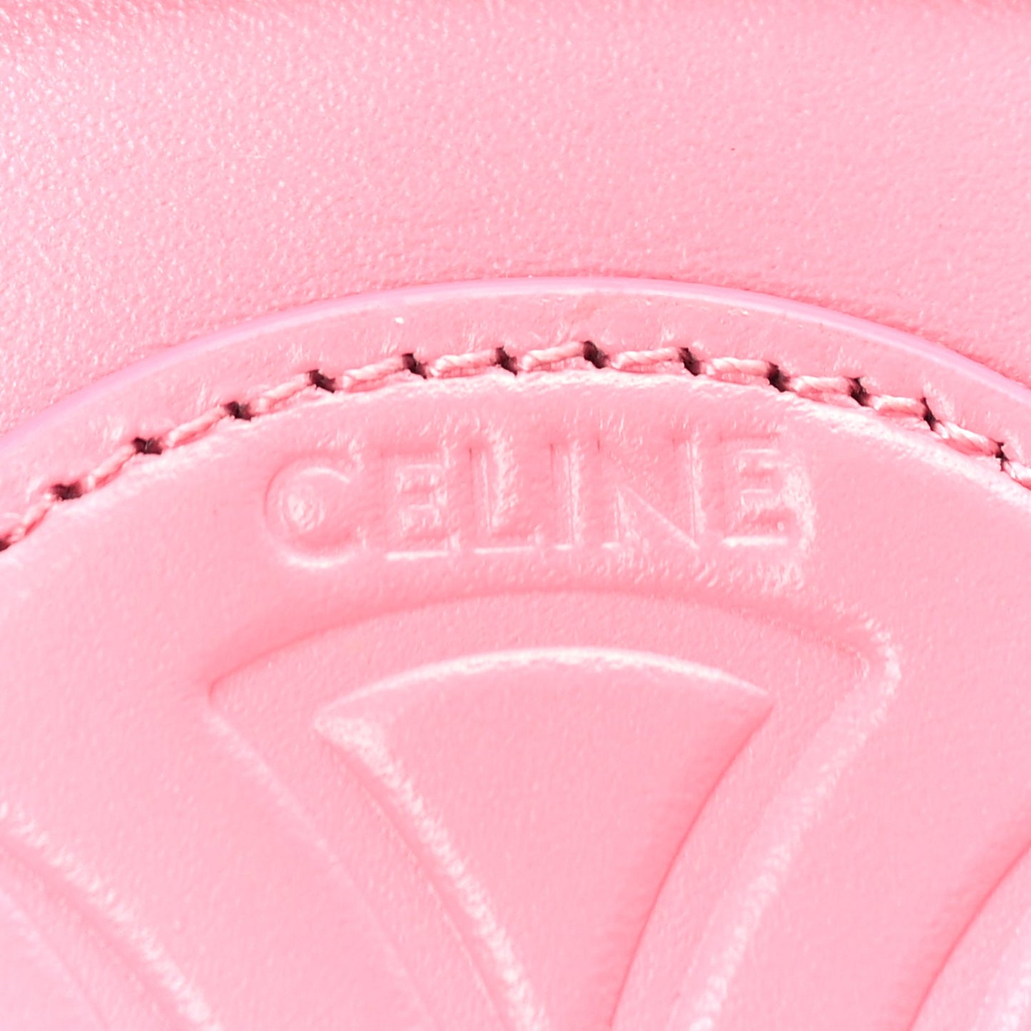 Celine Smooth Calfskin Cuir Small Triomphe Oval Crossbody Purse  Pink