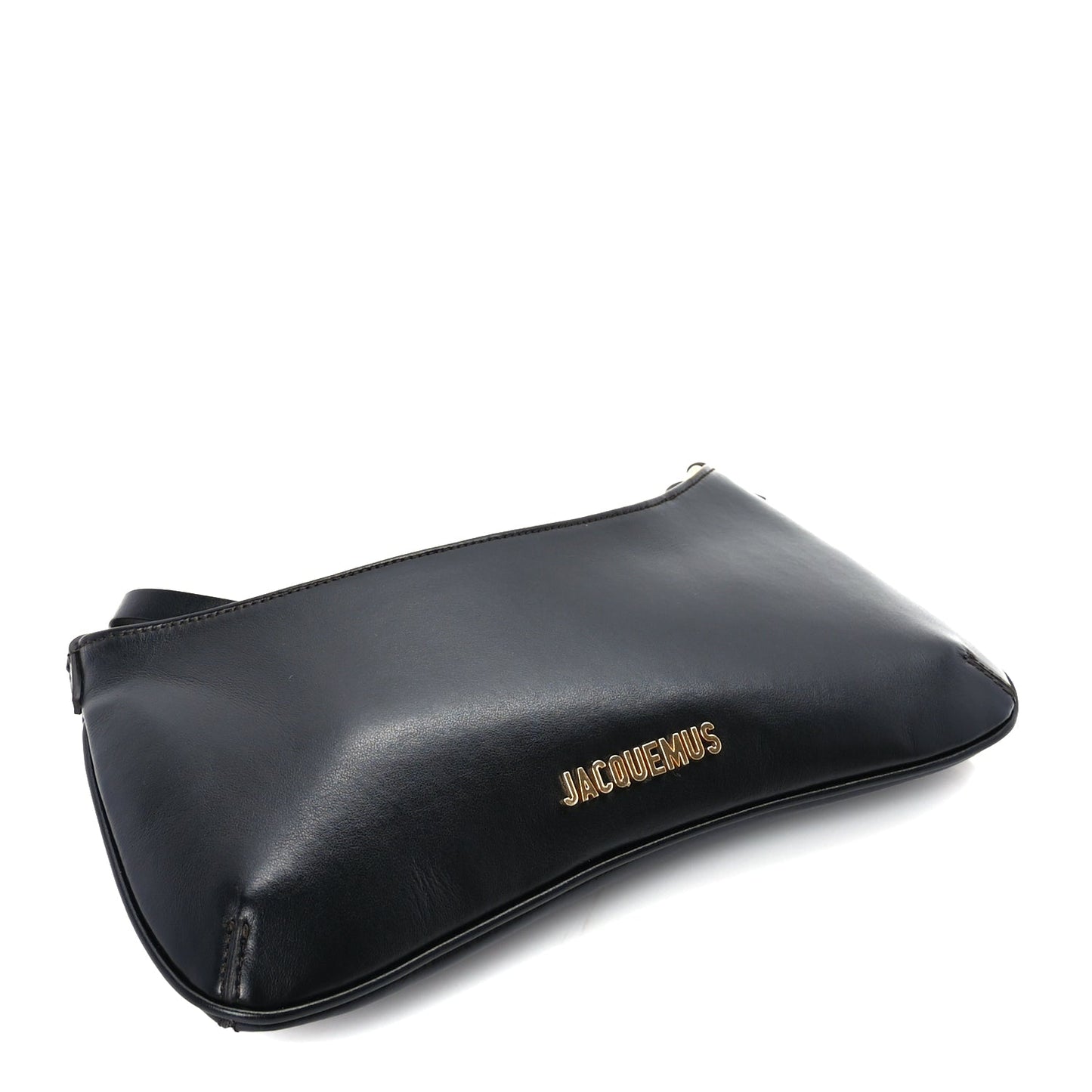 Jacquemus Smooth Calfskin Le Bisou Perle  Black