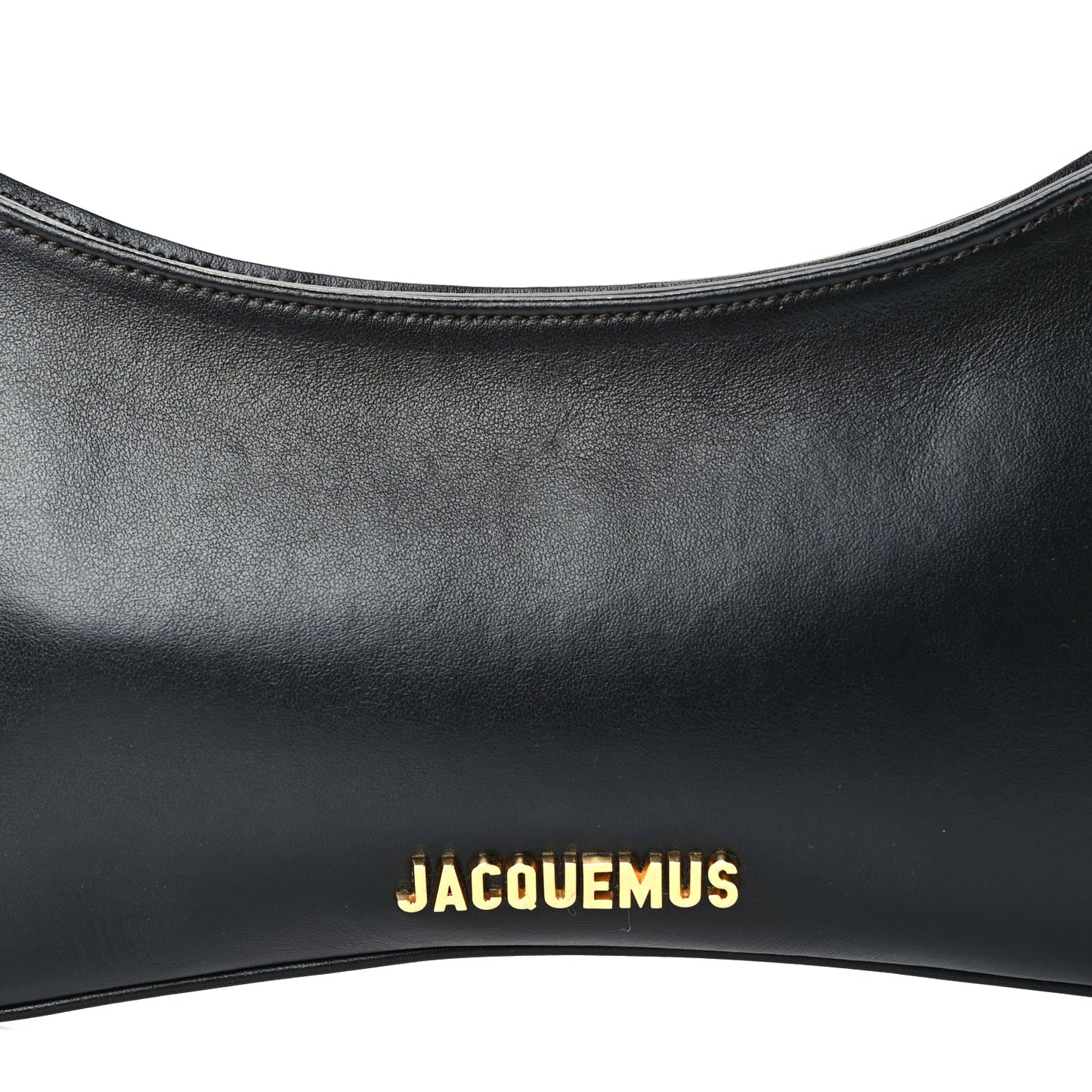 Jacquemus Smooth Calfskin Le Bisou Perle  Black