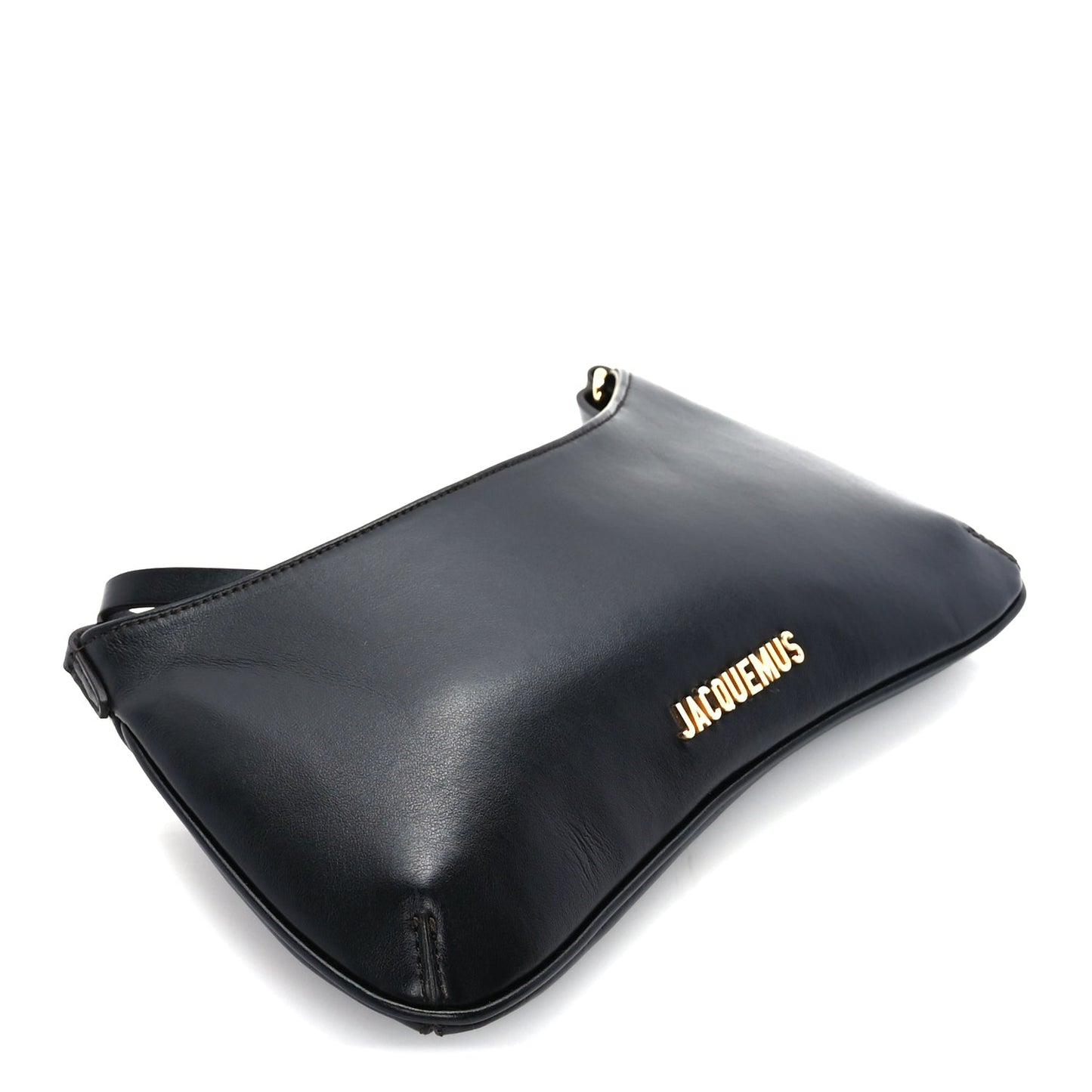 Jacquemus Smooth Calfskin Le Bisou Perle  Black