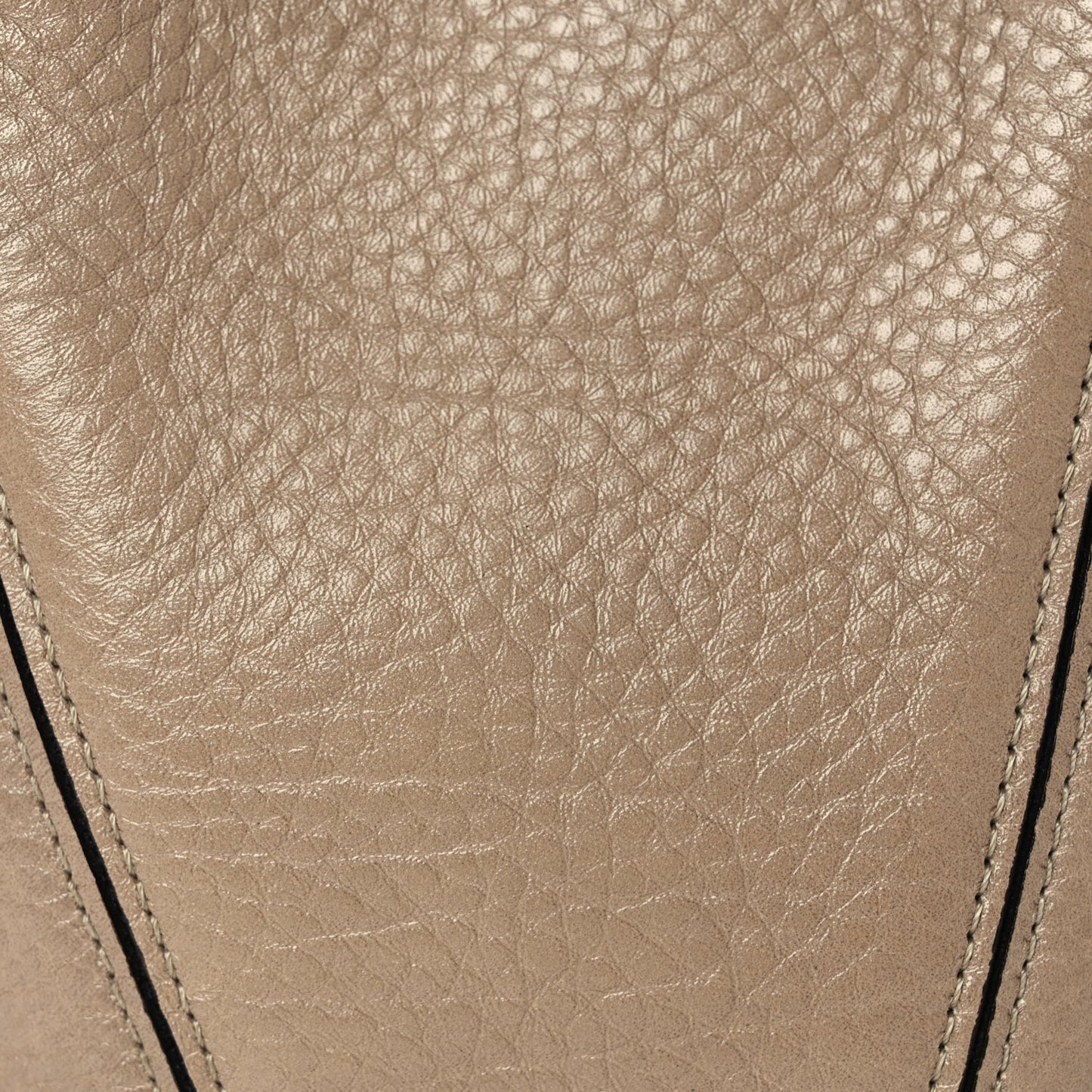 Chloe Grained Calfskin Small Spin Tote Boyish Brown
