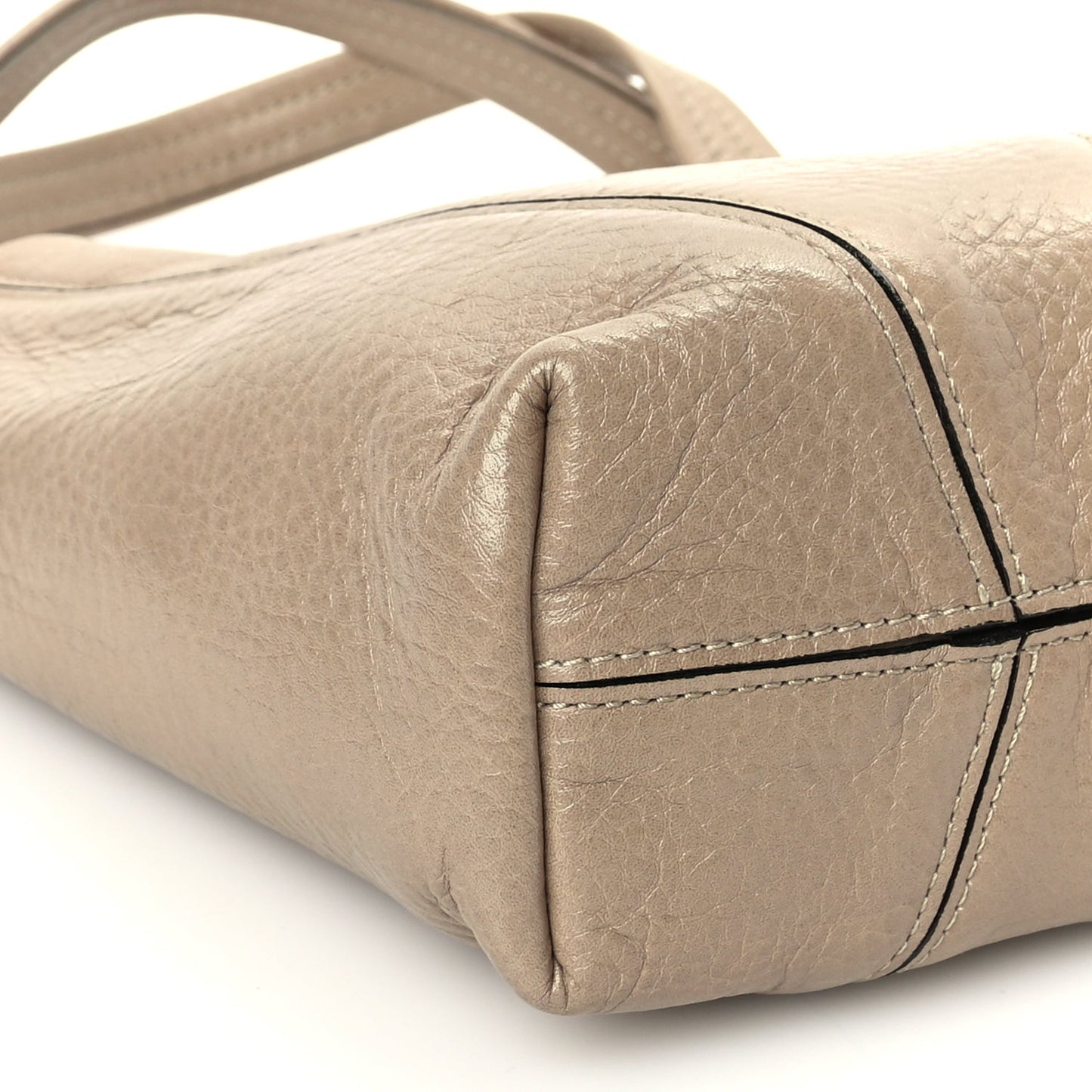 Chloe Grained Calfskin Small Spin Tote Boyish Brown