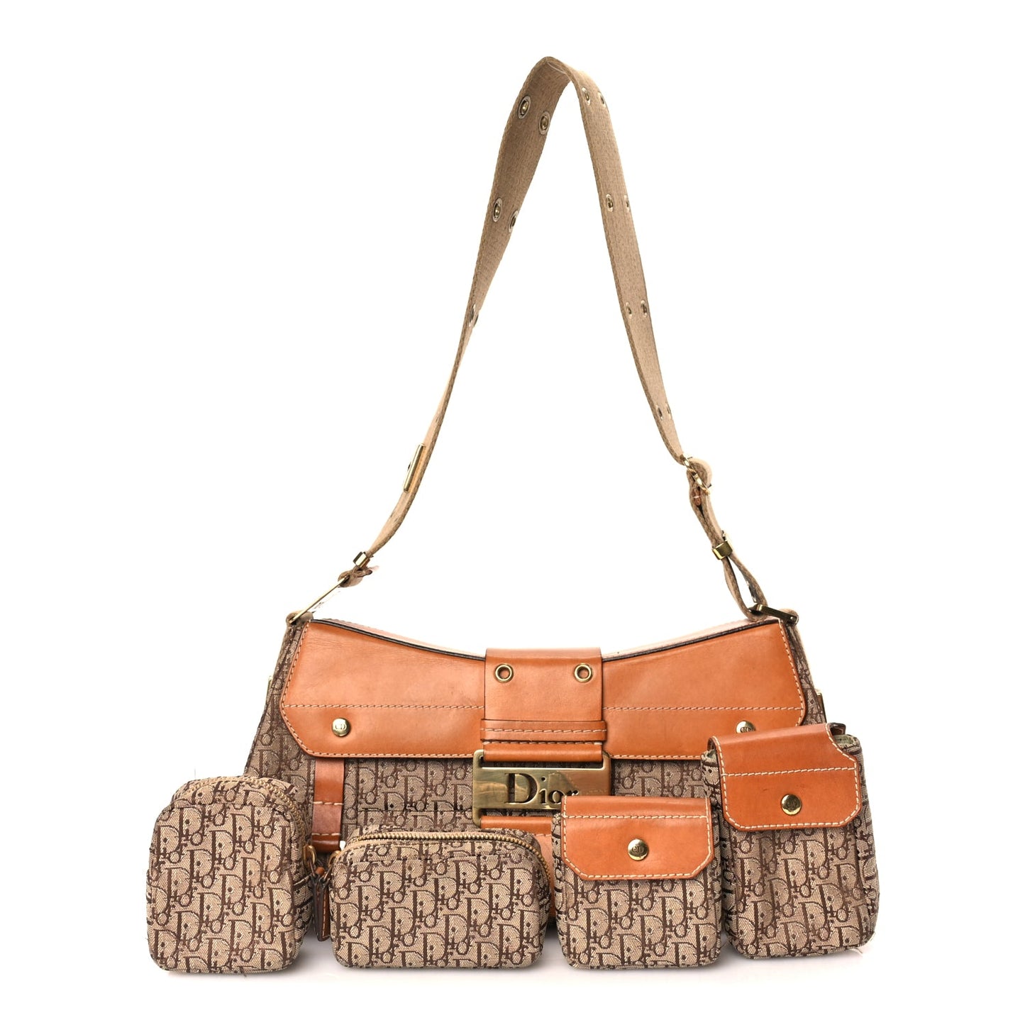 Christian Dior Calfskin Monogram Street Chic Columbus  Beige