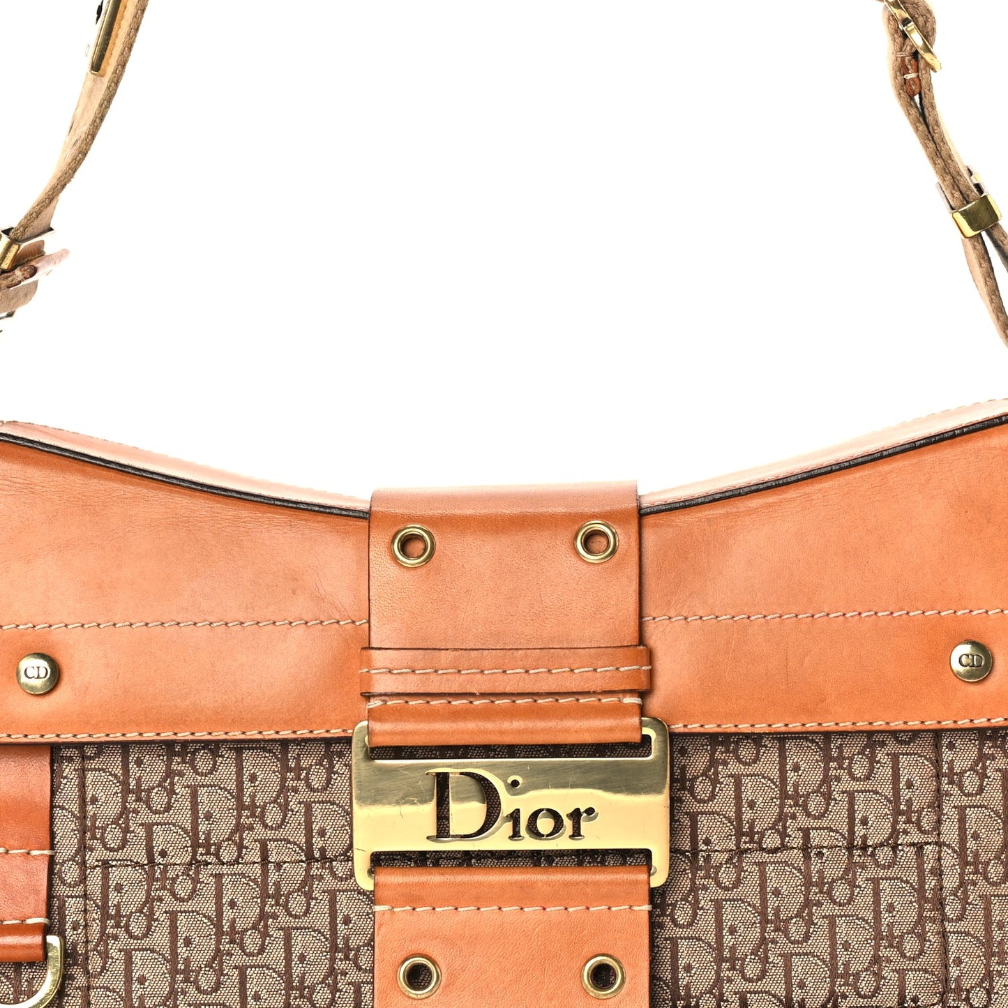 Christian Dior Calfskin Monogram Street Chic Columbus  Beige