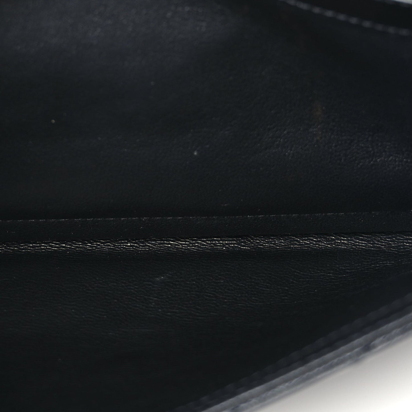 Saint Laurent Grain De Poudre Matelasse Chevron Monogram Chain Wallet  Black